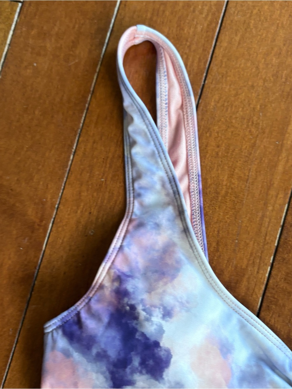 Roxy Pastel Tie-Dye Bikini Top in Pink and Purple - Picture 4 of 7